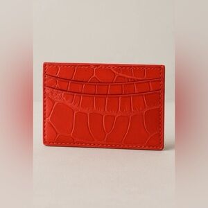 NEW Cape Cobra Genuine Crocodile Business Card Holder, Red